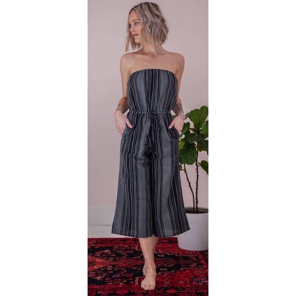 elan strapless cover up jumpsuit